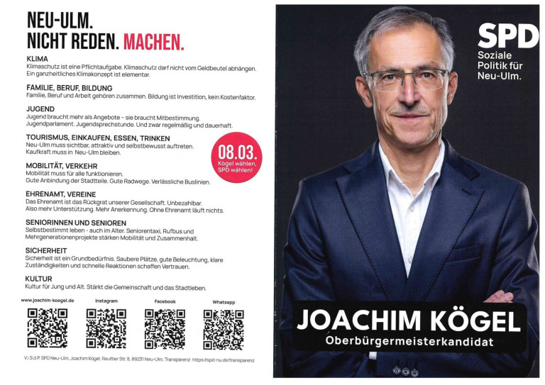 Joachim Kögel | Selbstdarstellung Flyer Seite 1 & 4