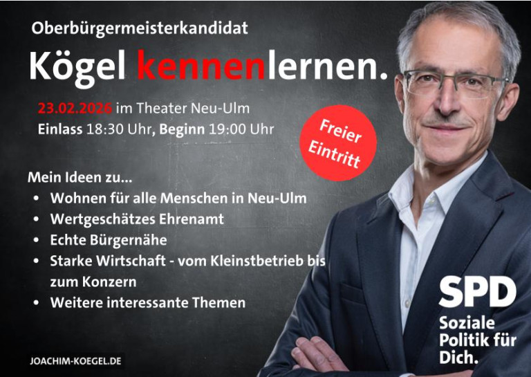 Auftaktveranstaltung Joachim Kögel im Theater Neu-Ulm